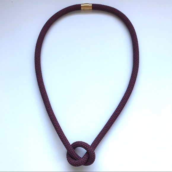 Burgundy long rope necklace multiple ways to wear - Picture 15 of 15